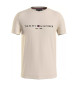 Tommy Hilfiger T-shirt bege com logótipo bordado
