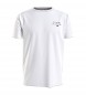 Tommy Hilfiger Weies T-Shirt mit gesticktem Logo