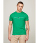 Tommy Hilfiger T-shirt med broderet logo, grøn