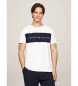 Tommy Hilfiger Camiseta Original con diseo color block blanco