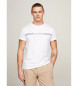 Tommy Hilfiger T-shirt de corte justo com logótipo branco