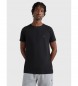 Tommy Hilfiger TH Flex schmal geschnittenes T-Shirt schwarz