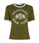 Tommy Hilfiger Camiseta Varsity Flock C-Nk verde
