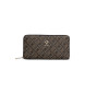 Tommy Hilfiger Brown TH monogrammed zip wallet