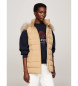 Tommy Hilfiger Gilet à capuche avec garniture en duvet beige