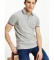 Tommy Hilfiger Core Tommy Tipped Slim mittelgraues Poloshirt