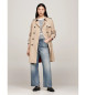 Tommy Hilfiger Beigefarbener wasserabweisender Trenchcoat in schmaler Passform