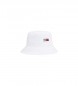 Tommy Hilfiger Ribiška kapa z izvezenim logotipom bela