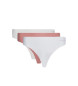 Tommy Hilfiger Pack 3 braguitas brasileñas con logo blanco, rosa