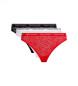 Tommy Hilfiger 3er Pack Essential Premium Lace Thongs rot, weiß, schwarz