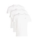 Tommy Hilfiger Pack de 3 camisetas de cuello redondo blanco