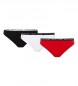 Tommy Hilfiger Confezione da 3 infradito con logo in vita bianco, nero, rosso