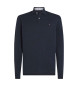 Tommy Hilfiger 1985 Collectie marine polo met lange mouwen