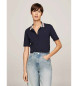 Tommy Hilfiger Polo slim fit in piqu blu scuro