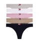 Tommy Hilfiger Conjunto de 5 tangas com logtipo multicolorido na cintura