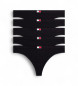 Tommy Hilfiger Set van 5 strings met logo op tailleband zwart