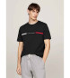 Tommy Hilfiger Camiseta de cuello redondo con logo negro