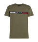 Tommy Hilfiger Camiseta de cuello redondo con logo verde