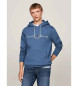 Tommy Hilfiger Felpa con cappuccio con coulisse e logo ricamato blu