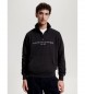 Tommy Hilfiger Sweatshirt med kvart lynlås og sort logo