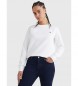 Tommy Jeans Sweatshirt Regular Fleece C Neck blanc