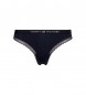 Tommy Hilfiger Tanga with logo and navy tonal lace