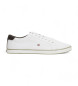 Tommy Hilfiger Baskets à lacets en toile blanche