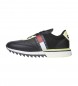 Tommy Jeans Leren sportschoenen met schoenplaatjes zwart