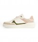Tommy Hilfiger Essential beige monogrammed leather trainers