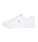 Tommy Hilfiger Essential TH Monogram leather trainers white