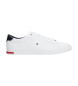 Tommy Hilfiger Vulkanisierte Essential Leather Sneakers aus weiem Leder