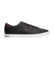 Tommy Hilfiger Vulkanisierte Essential Leather Sneakers aus schwarzem Leder