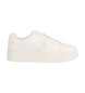 Tommy Hilfiger Platform-sneakers i læder hvid