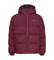 Tommy Jeans Essential Short Coat maroon