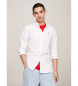 Tommy Jeans Camisa oxford de algodão com corte slim branco