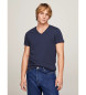 Tommy Jeans T-shirt blu scuro con scollo a V