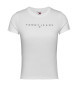 Tommy Jeans Schmal geschnittenes T-Shirt mit weißem Logo