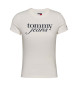 Tommy Jeans T-shirt slim avec logo blanc