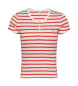 Tommy Jeans T-shirt  manches courtes slim button rouge