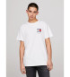 Tommy Jeans T-shirt essencial de corte justo com logótipo branco