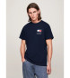 Tommy Jeans T-shirt essenziale slim fit con logo blu scuro