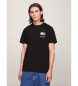 Tommy Jeans Essentieel slim fit T-shirt met logo zwart