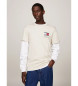 Tommy Jeans Majica Essential Slim z logotipom bež barve