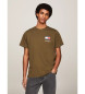 Tommy Jeans Camiseta Essential Slim con Logo verde