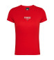 Tommy Jeans Essential Slim Logo T-shirt czerwony