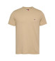 Tommy Jeans Marmoriertes beigefarbenes T-Shirt mit extra schmaler Passform