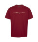 Tommy Jeans Rotes Logo-T-Shirt