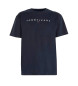 Tommy Jeans Reg T-shirt med linjär logotyp marinblå