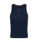 Tommy Jeans Ribbed sleeveless T-shirt with navy logo