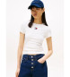 Tommy Jeans Ribbet slim fit T-shirt med hvid patch